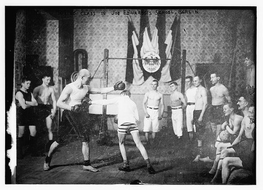 Boxing class in Joe Edward's School, Berlin
