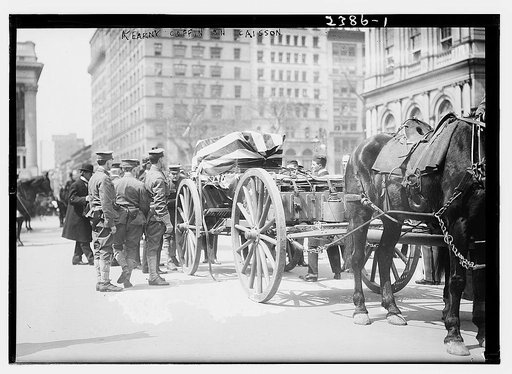 Kearny coffin on caisson