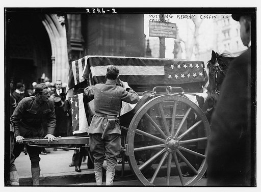 Putting Kearny coffin on caisson