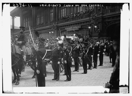 Gen. Grant's coffin on gun carriage