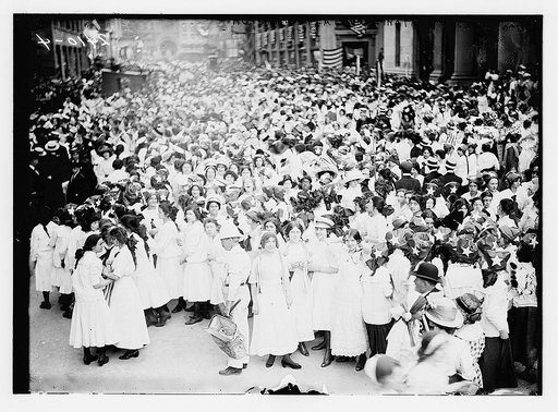 Hoisting flag - Wash. High School