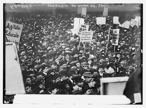 Socialists in Union Square, N.Y.C. [large crowd]  Photo, 1 May 1912 - Bain Coll.