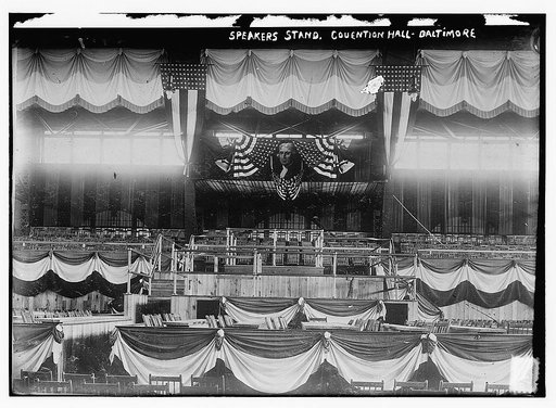 Speaker's stand, Convention Hall, Baltimore