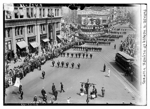 Parade in honor of Olympic victors