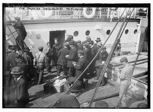 On MARTHA WASHINGTON returning for Balkan War