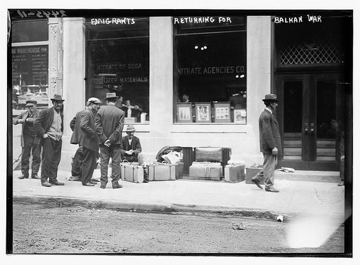 Emigrants, returning for Balkan War