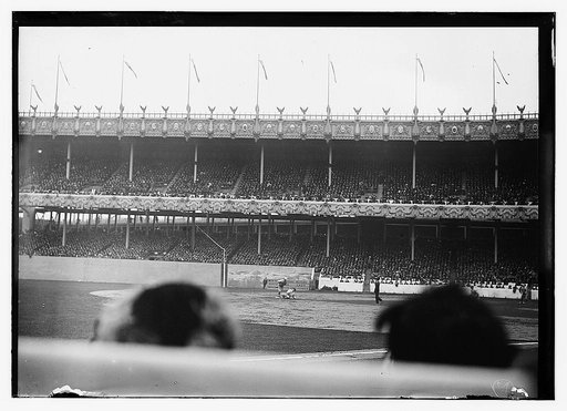 Game One of the World Series between the New York Giants and Boston Red Sox at the Polo Grounds, NY, October 8, 1912 (baseball)