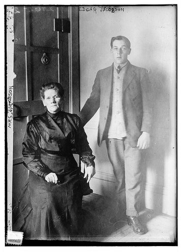 Edgar Jacobson and Mrs. Jacobson, his mother