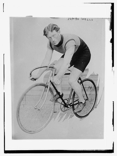 New Zealand cyclist, Fred] Jumbo Wells on bike