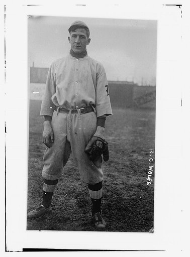 Roy C. "Polly" Wolfe wearing a minor league uniform (baseball)