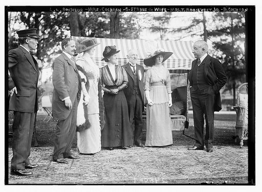 L.L. Bonheur; Mrs. Cochran [i.e., Cockran]; O. Straus & wife; Mrs. T. Roosevelt, Jr.; B. Cochran  [i.e., Cockran