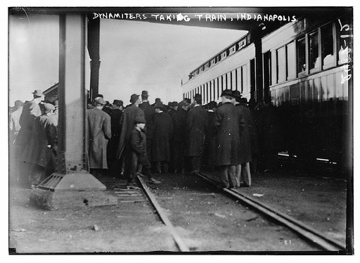 Dynamiters taking train, Indianapolis