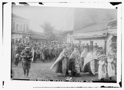 King [of] Bulgaria entering Moustapha Pacha