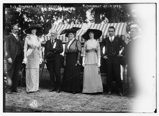 L.L. Bonheur, Mrs. B. Cochran [i.e., Cockran], O. Straus & wife, T. Roosevelt, Jr., & wife
