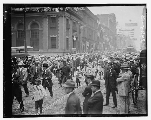 Delegations arriving in Balto.