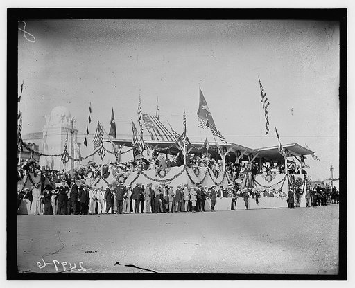 Reviewing stand at the Columbus Fountain dedication ceremony, Union Station, Washington, D.C., June  8,1912
