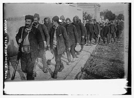Turk prisoners enter Vrania