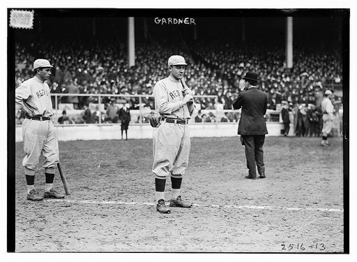 Harry Hooper (left) and Larry Gardner (center), Boston AL (baseball)