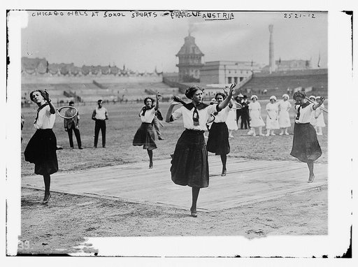 Chicago girls at Sokol Sports, Prague, Austria