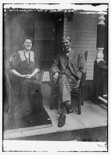 Gov. T.R. Marshall & wife at Indianapolis home