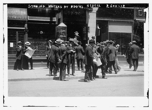Striking waiters at Hdqrts.