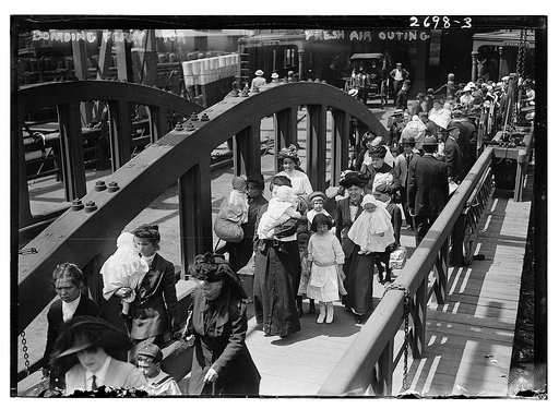 Boarding ferry for fresh air outing