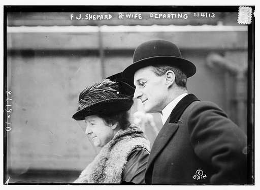F.J. Shepard and wife departing