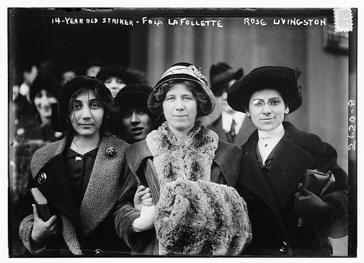 14-yr. old striker, Fola La Follette, and Rose Livingston