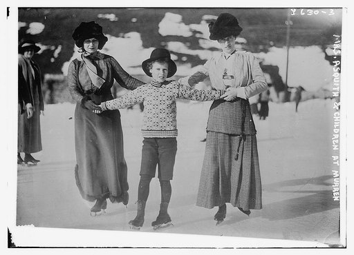 Mrs. Asquith and children at Murren
