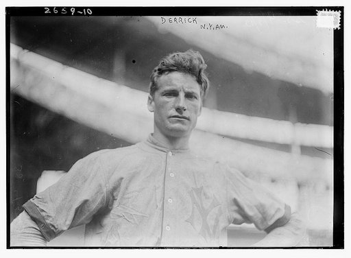 Claud Derrick, New York AL, at Polo Grounds, NY (baseball)