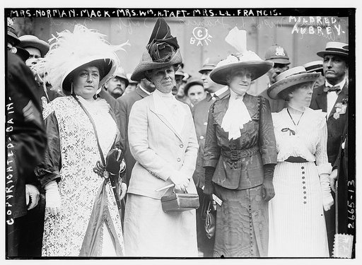Mrs. Norman Mack, Mrs. Wm. Taft, Mrs. L.L. Francis, Mildred Aubrey