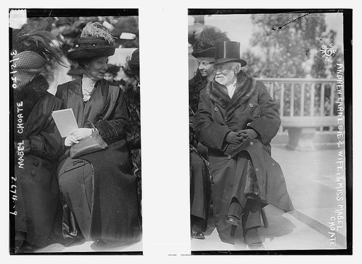 Andrew Carnegie and wife, and Mabel Choate