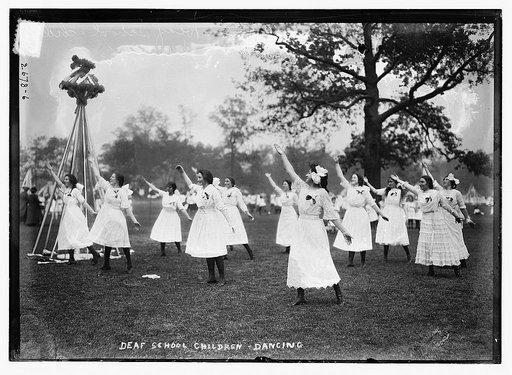Deaf school children - dancing