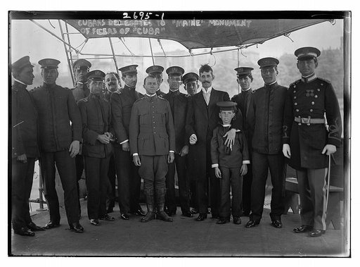 Cuban delegates to MAINE monument officers of "Cuba"