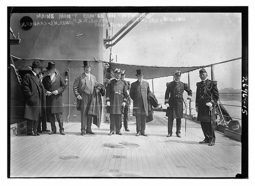 MAINE Mon't comm'ee [Monument Committee] on WYOMING, W.R. Hears[t], J.W. Keller, R.A.C. Smith, Adm Badger, Gen Jas. Wilson