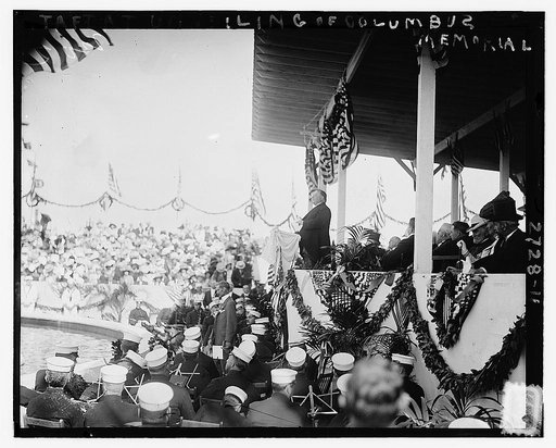Taft at unveiling of Columbus Memorial