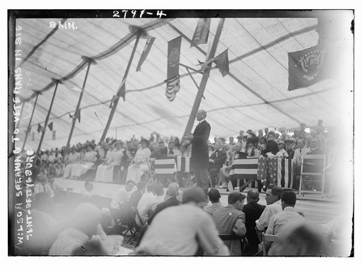 Wilson speaking to Vets in big tent - Gettysburg