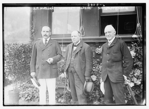 J.P. Morgan, Viscount Haldane, and Sir K.M. McKenzie