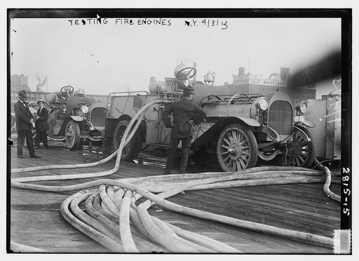Testing fire engines, N.Y.