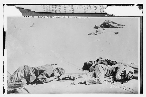 Mexico - dead after battle in Mexico City