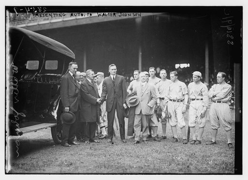 Presenting Auto to Walter Johnson, Washington AL (baseball)