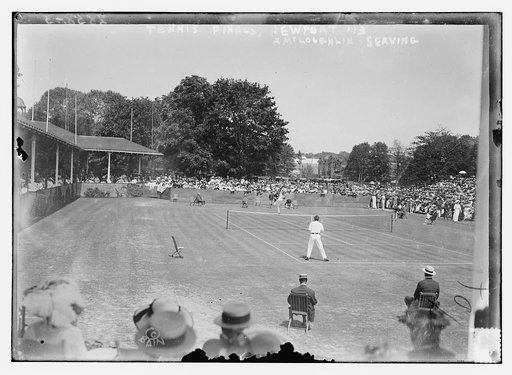 Tennis finals - Newport, '13, McLoughlin serving