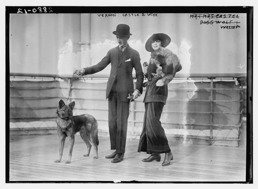 Vernon Castle and wife with pets