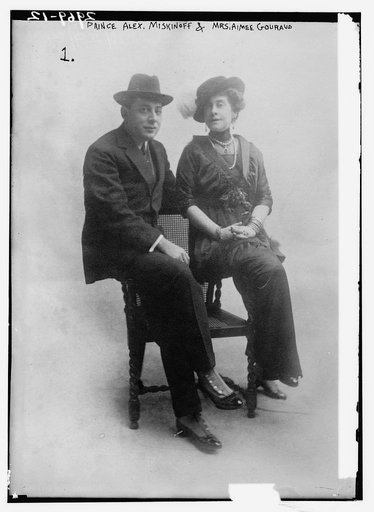 Prince Alex. Miskinoff [i.e., Mishkinoff] & Mrs. Aimee Gouraud