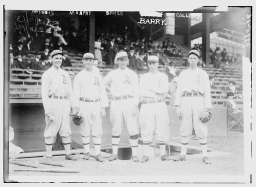 Stuffy McInnis, Eddie Murphy, Frank Baker, Jack Barry, Eddie Collins, Philadelphia AL (baseball)