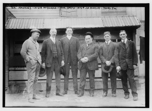 Dal Hawkins -- M'g'r McDonald -- Gun. Smith -- M'g'r Jim Buckley -- Young Fox