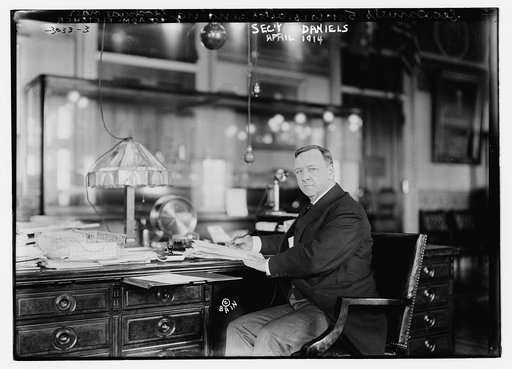 Sec'y Daniels -- 5 mins. After sending blockade order to Adm. Fletcher