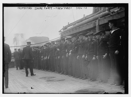 Inspecting shore party--NEW YORK
