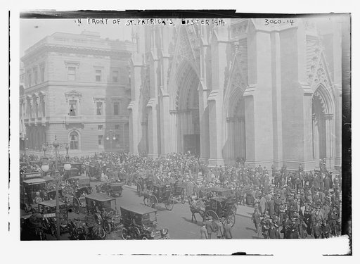 In front of St. Pat's, Easter 1914