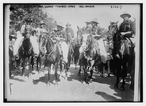 Salvation Army, London -- Cowboys under Maj. Bourne